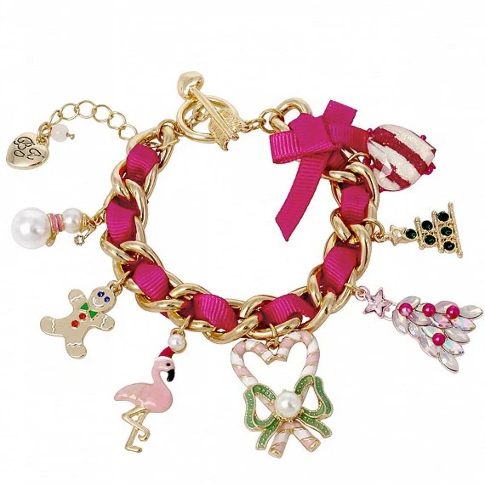 NWT Betsey Johnson "Whimsical Holiday Charm Bracelet" | Christmas Charm Bracelet